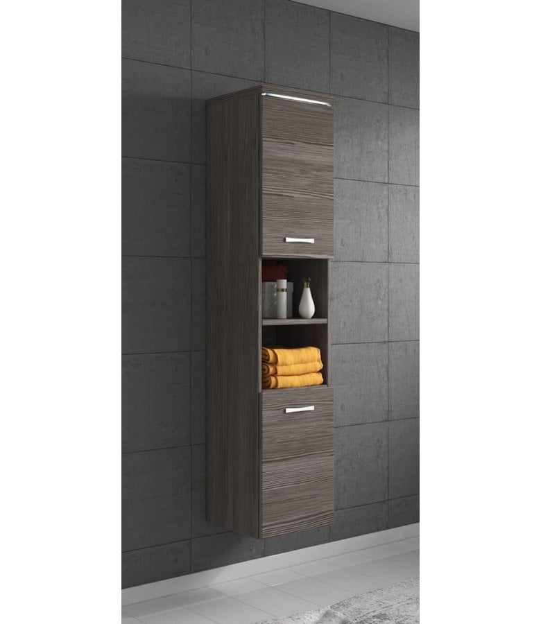 Badplaats Badkamerkast Paso 35 X 35 X 160 Cm - Grijs Eiken