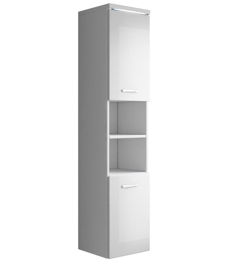 badplaats Badkamerkast Paso 35 x 35 x 160 cm - hoogglans wit