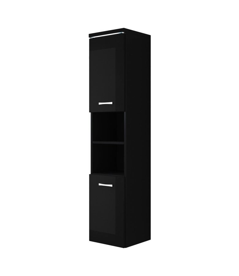 Badplaats Badkamerkast Paso 35 X 35 X 160 Cm - Hoogglans Zwart