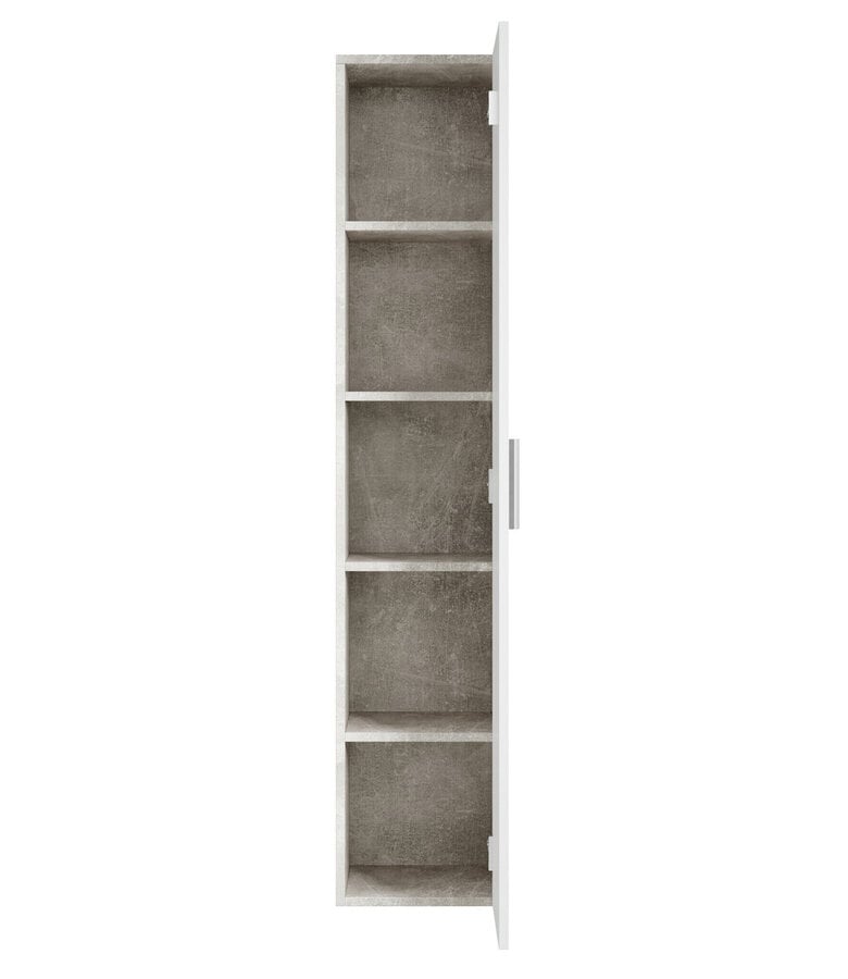 Badplaats Badkamerkast Pluto 30 X 30 X 150 Cm - Beton Grijs Met Wit