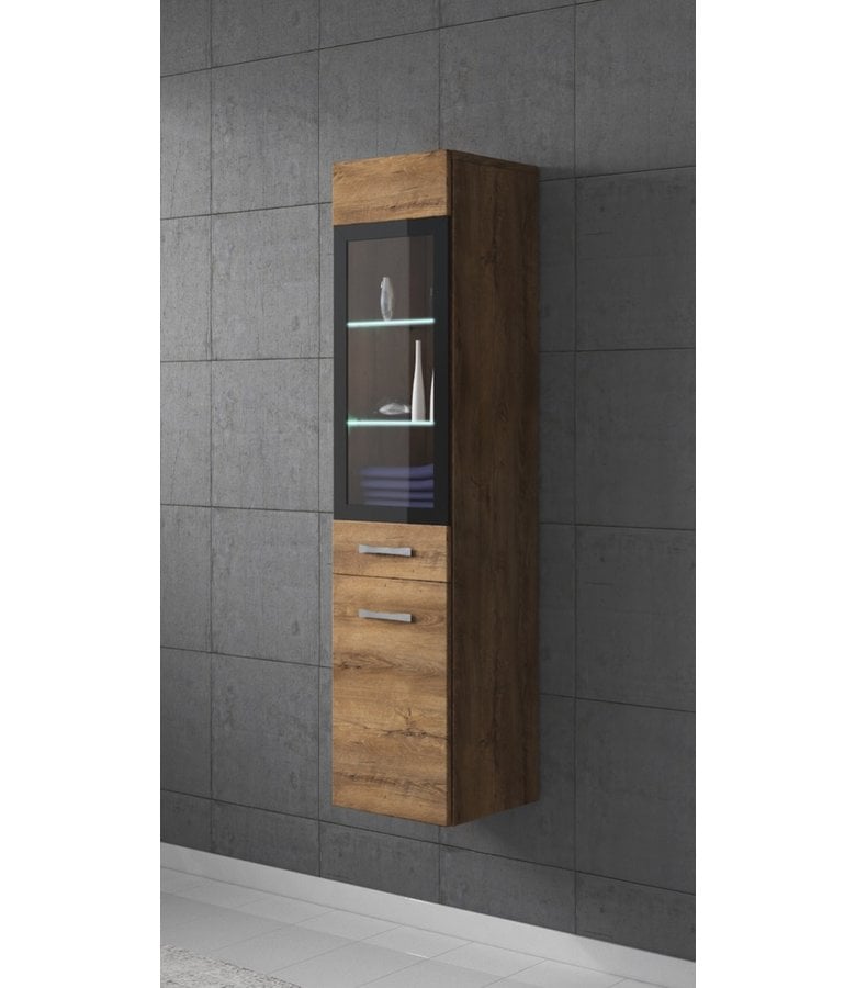 Badplaats Badkamerkast Rio 30 X 30 X 131 Cm - Bruin Eiken