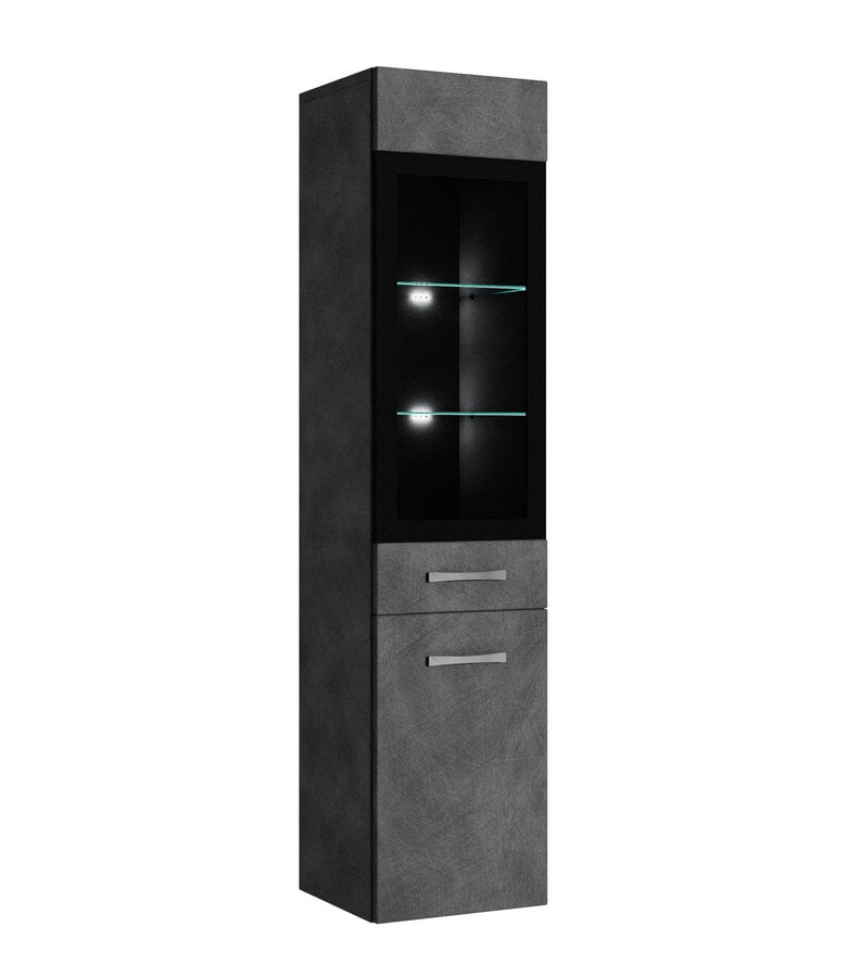 badplaats Badkamerkast Rio 30 x 30 x 131 cm - donker grijs