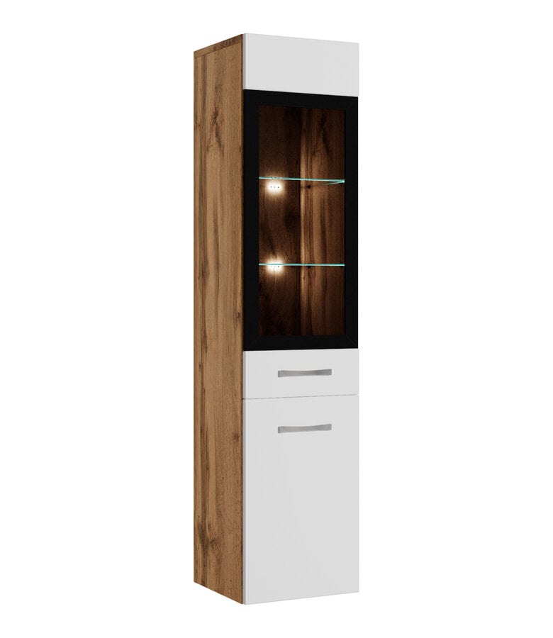 badplaats Badkamerkast Rio 30 x 30 x 131 cm - eiken met wit