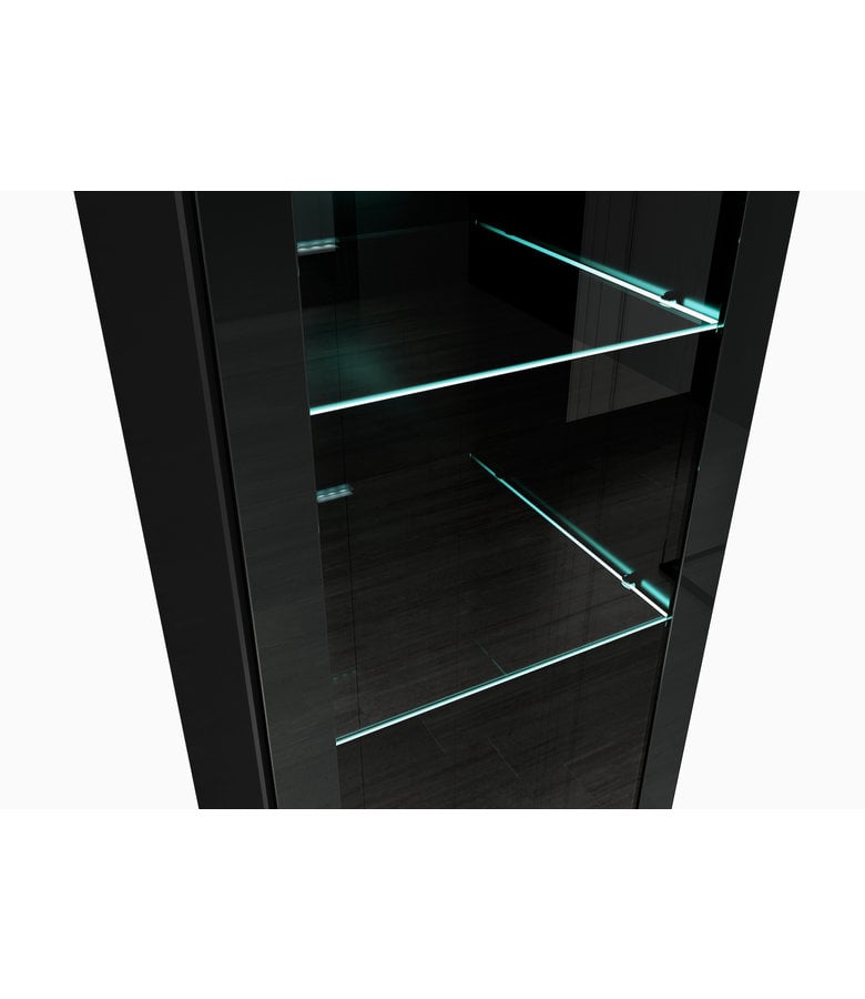 Badplaats Badkamerkast Rio 30 X 30 X 131 Cm - Hoogglans Zwart