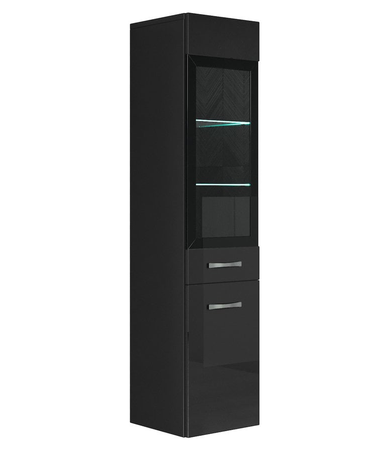 badplaats Badkamerkast Rio 30 x 30 x 131 cm - hoogglans zwart