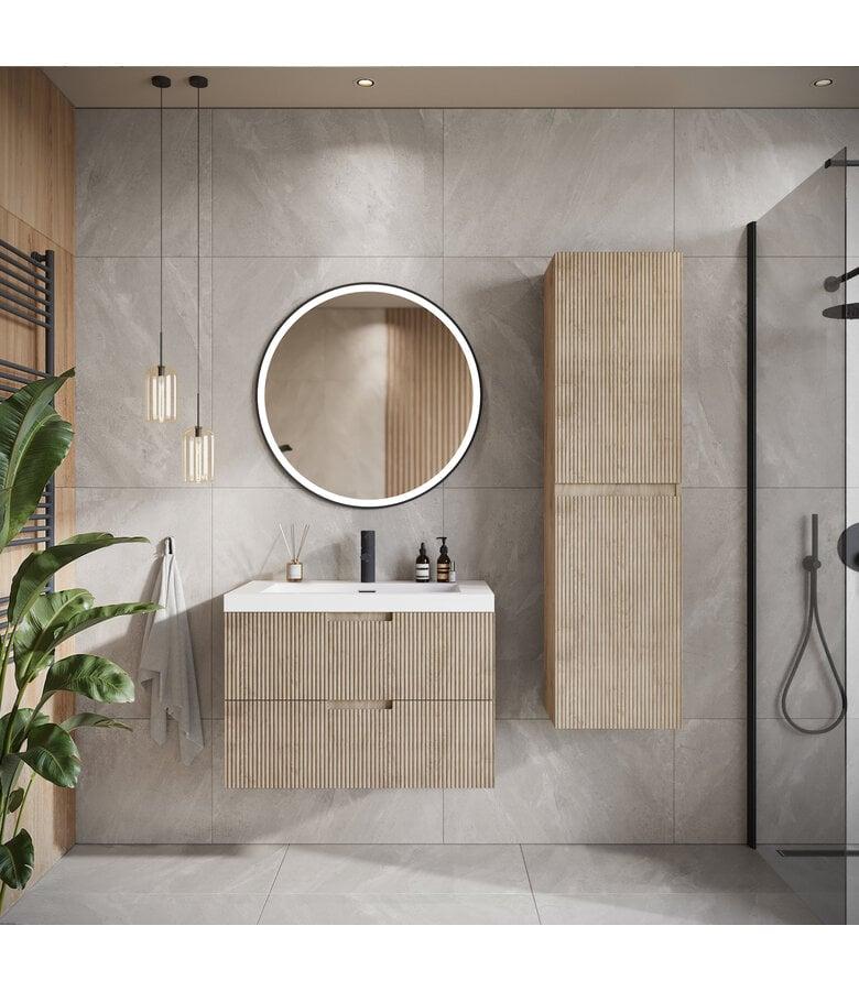 Badplaats Badkamerkast Thermis 40 X 30 X 150 Cm - Licht Eiken