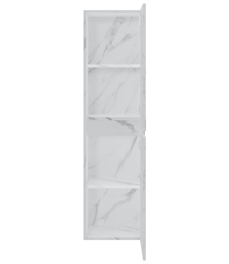 Badplaats Badkamerkast Thermis 40 X 30 X 150 Cm - Wit Marmer