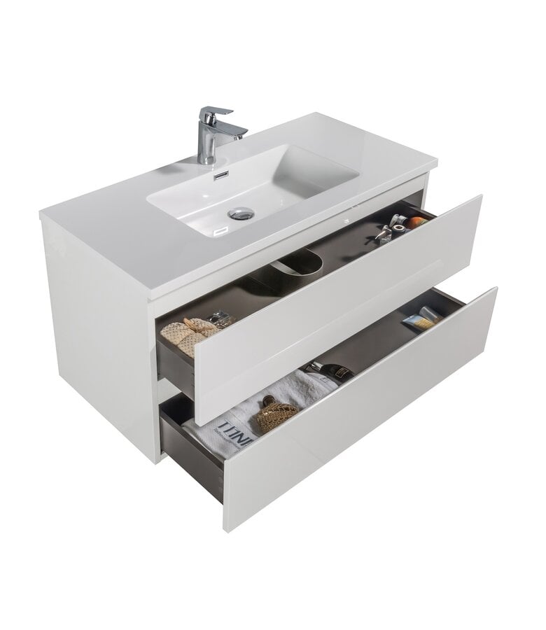 Badplaats Badkamermeubel Angela 100cm - Hoogglans Wit