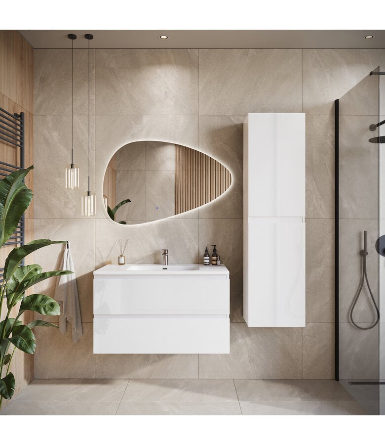 Badplaats Badkamermeubel Angela 100cm - Hoogglans Wit