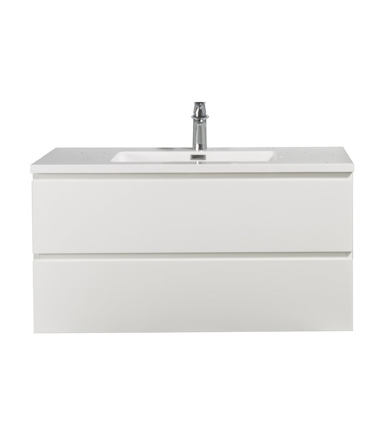 Badplaats Badkamermeubel Angela 100cm - Hoogglans Wit