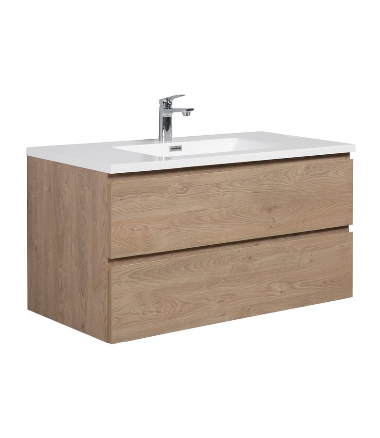 badplaats Badkamermeubel Angela 100cm - kastanje eiken