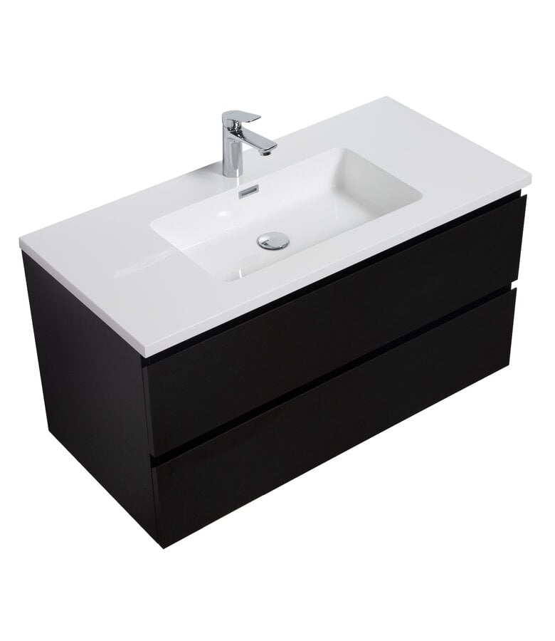 Badplaats Badkamermeubel Angela 100cm - Zwart Houtnerf