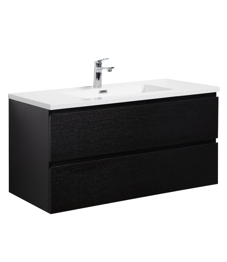 badplaats Badkamermeubel Angela 100cm - zwart houtnerf