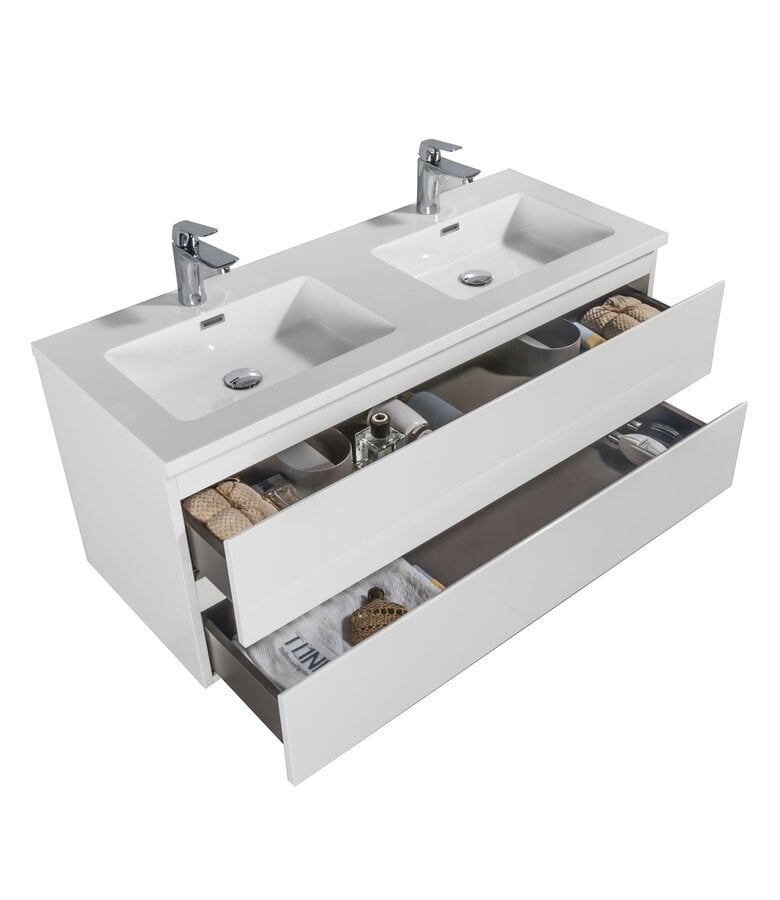 Badplaats Badkamermeubel Angela 120cm - Hoogglans Wit