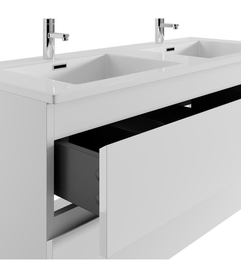 Badplaats Badkamermeubel Angela 120cm - Hoogglans Wit