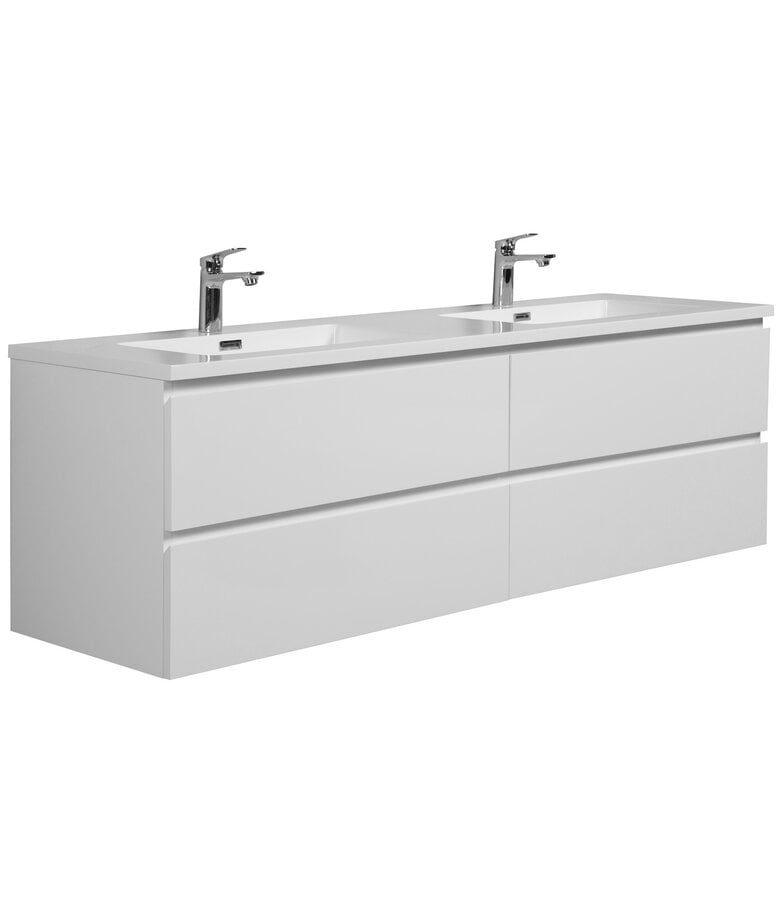 badplaats Badkamermeubel Angela 160cm - hoogglans wit