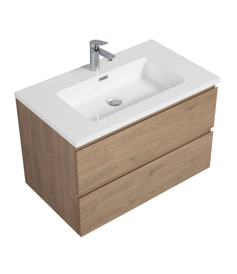 Badplaats Badkamermeubel Angela 80cm - Kastanje Eiken