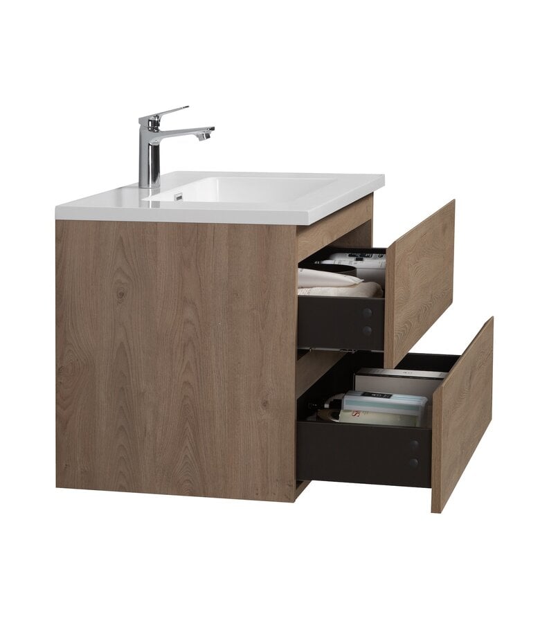 Badplaats Badkamermeubel Angela 80cm - Kastanje Eiken