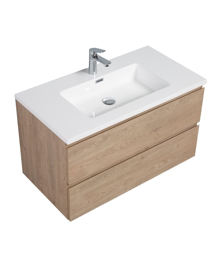 Badplaats Badkamermeubel Angela 90cm - Kastanje Eiken