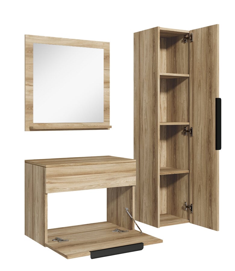 Badplaats Badkamermeubel Cali 60cm Complete Set Met Spiegel - Eiken