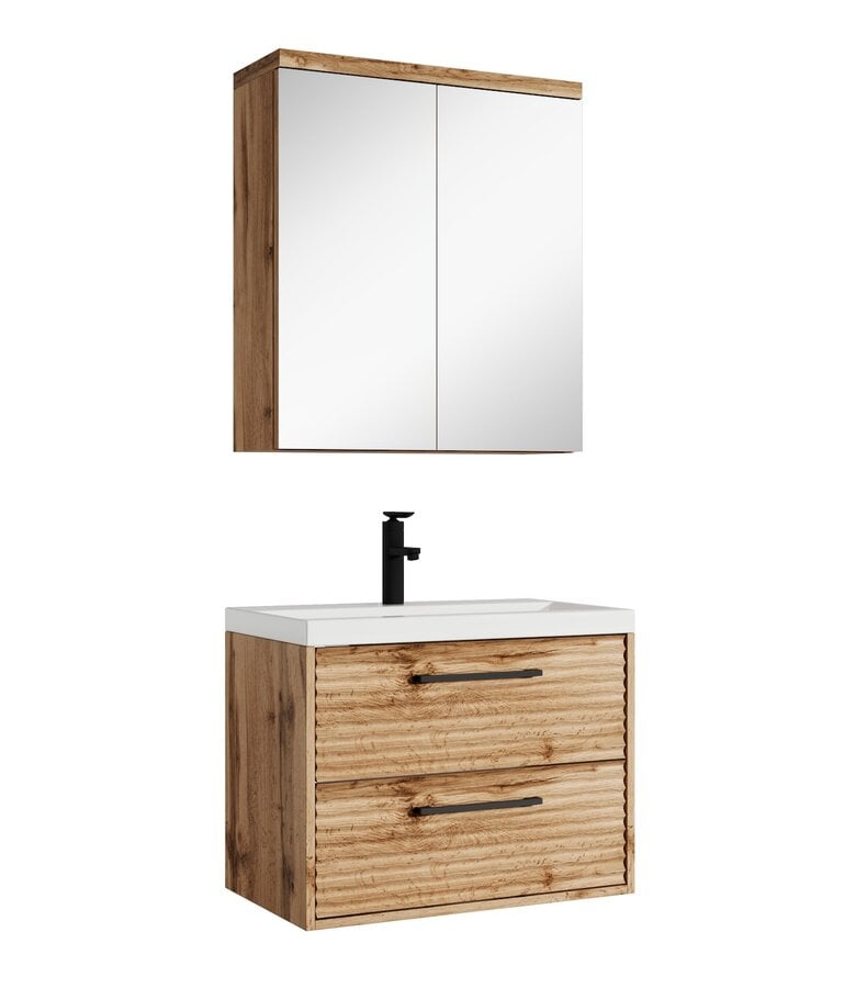 badplaats Badkamermeubel Etna 01 60cm met spiegelkast - eiken