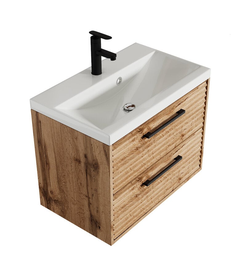 Badplaats Badkamermeubel Etna 01 60cm Met Wastafel - Eiken