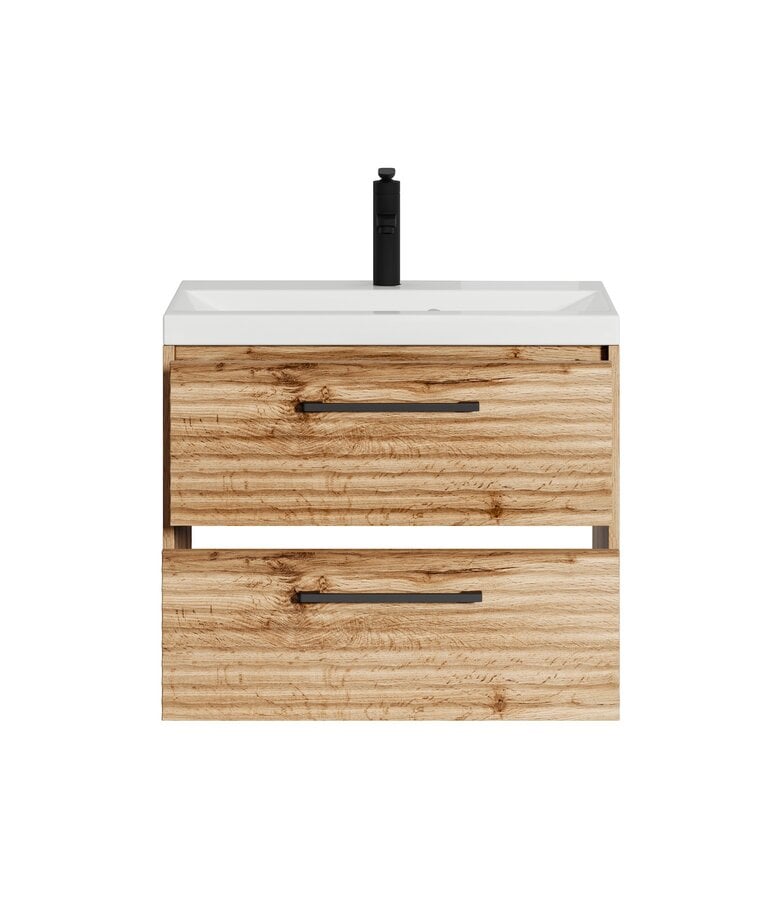 Badplaats Badkamermeubel Etna 01 60cm Met Wastafel - Eiken
