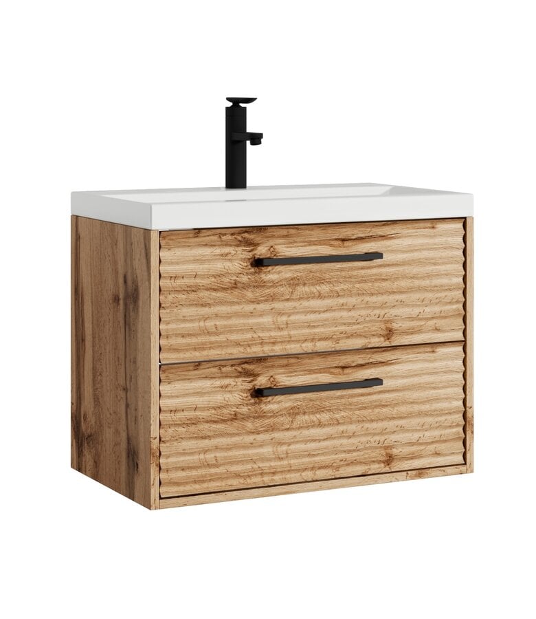 badplaats Badkamermeubel Etna 01 60cm met wastafel - eiken