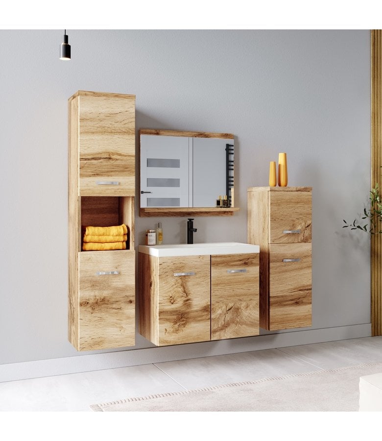 Badplaats Badkamermeubel Malo 60cm Complete Set - Eiken