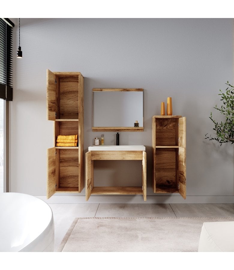 Badplaats Badkamermeubel Malo 60cm Complete Set - Eiken
