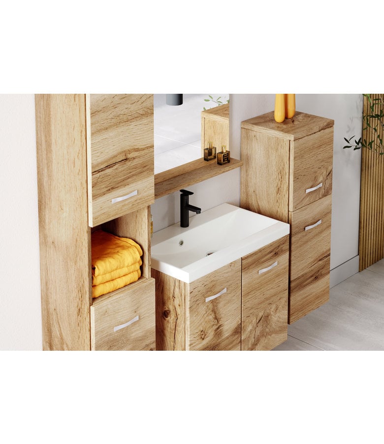 Badplaats Badkamermeubel Malo 60cm Complete Set - Eiken