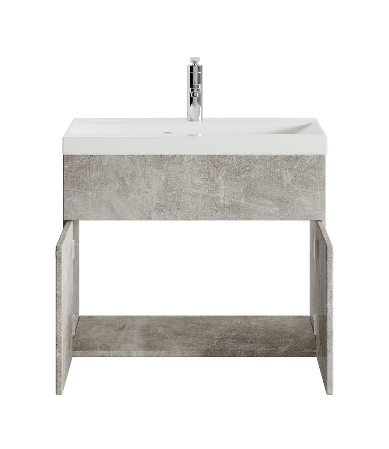 Badplaats Badkamermeubel Montreal 01 60cm Met Wastafel - Beton