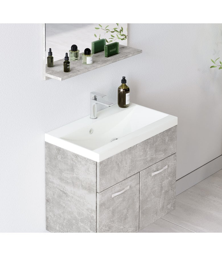 Badplaats Badkamermeubel Montreal 01 60cm Met Wastafel - Beton