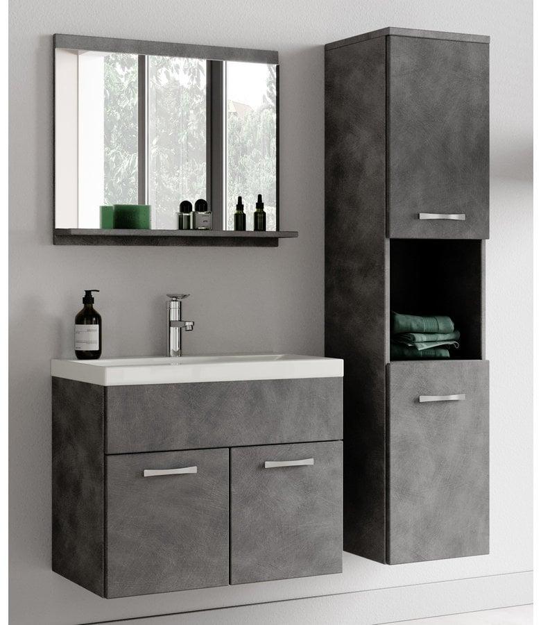 Badplaats Badkamermeubel Montreal 01 60cm Met Wastafel - Donker Grijs