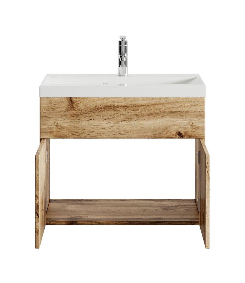 Badplaats Badkamermeubel Montreal 01 60cm Met Wastafel - Eiken