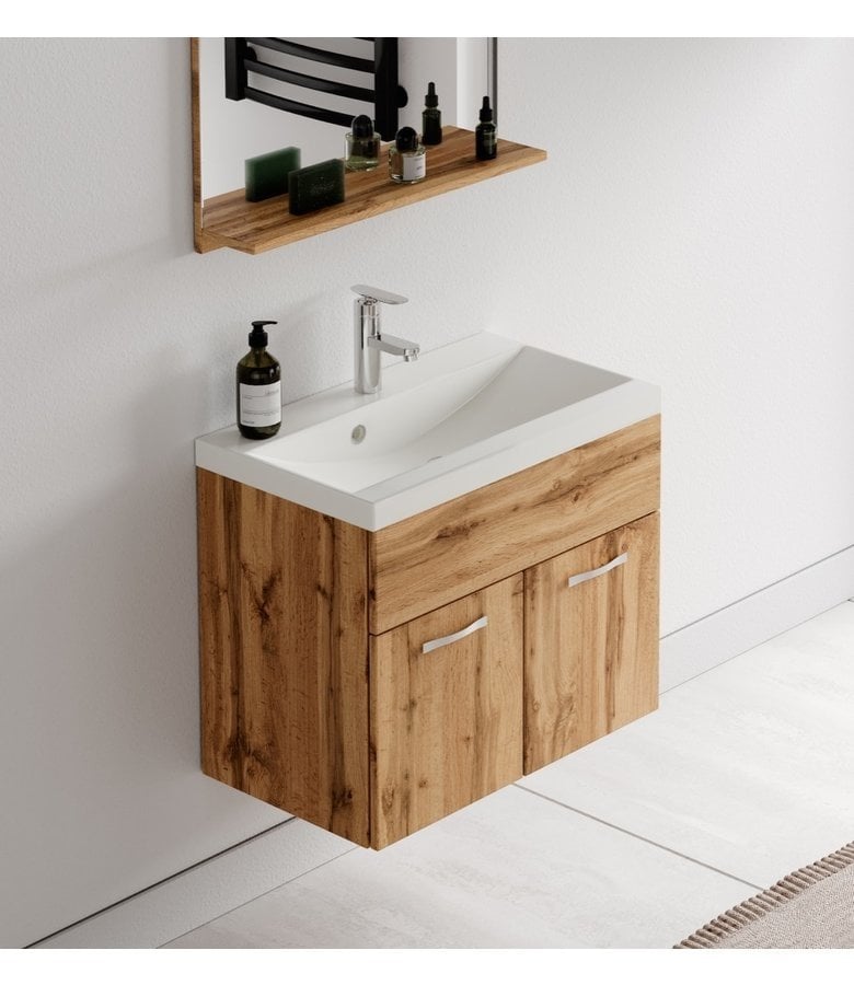 Badplaats Badkamermeubel Montreal 01 60cm Met Wastafel - Eiken