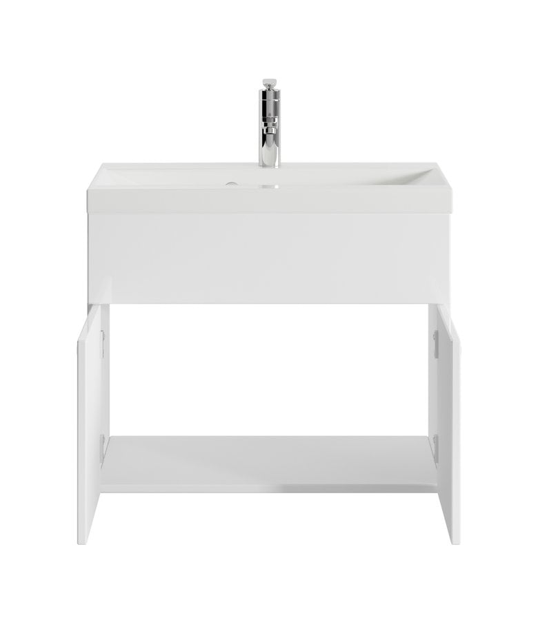 Badplaats Badkamermeubel Montreal 01 60cm Met Wastafel - Hoogglans Wit