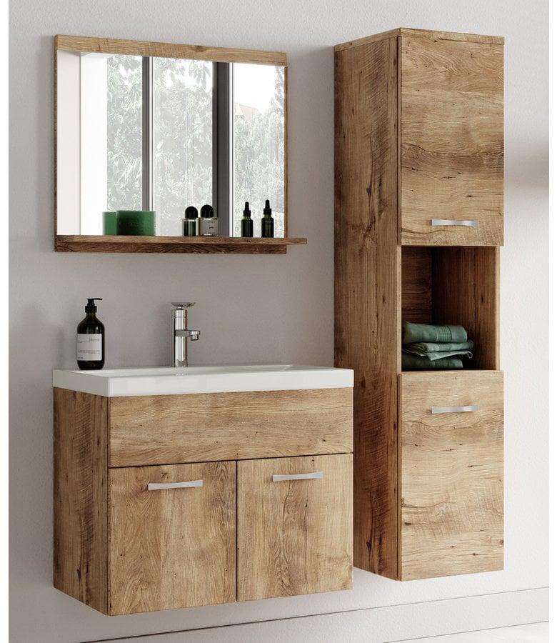 Badplaats Badkamermeubel Montreal 01 60cm Met Wastafel - Kastanje Eiken