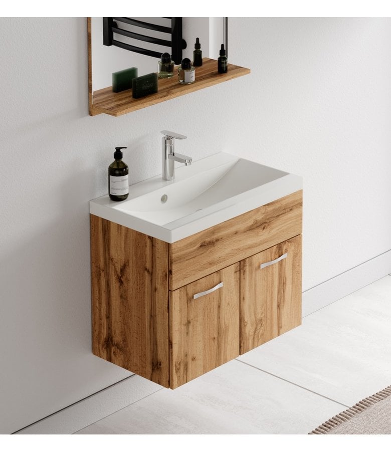 Badplaats Badkamermeubel Montreal 02 60cm Met Spiegel - Eiken