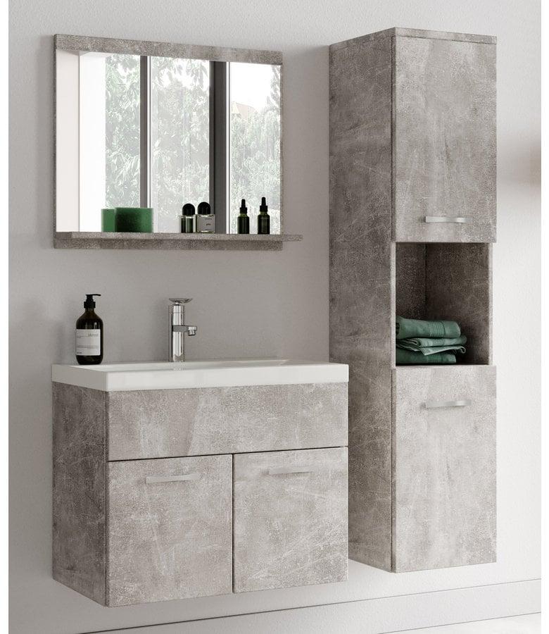 Badplaats Badkamermeubel Montreal 60cm Complete Set - Beton Grijs