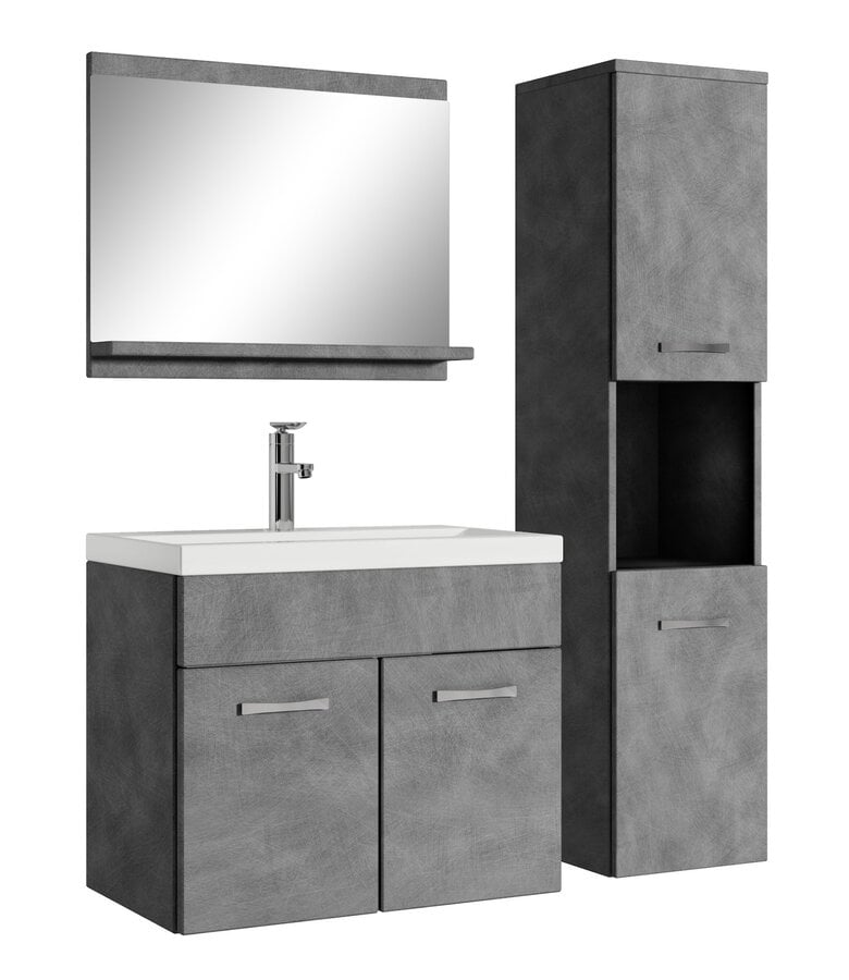 badplaats Badkamermeubel Montreal 60cm complete set - donker grijs