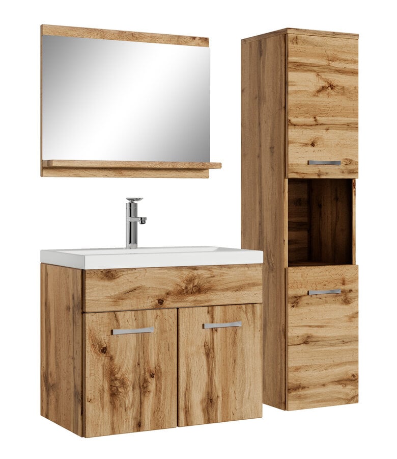 badplaats Badkamermeubel Montreal 60cm complete set - eiken