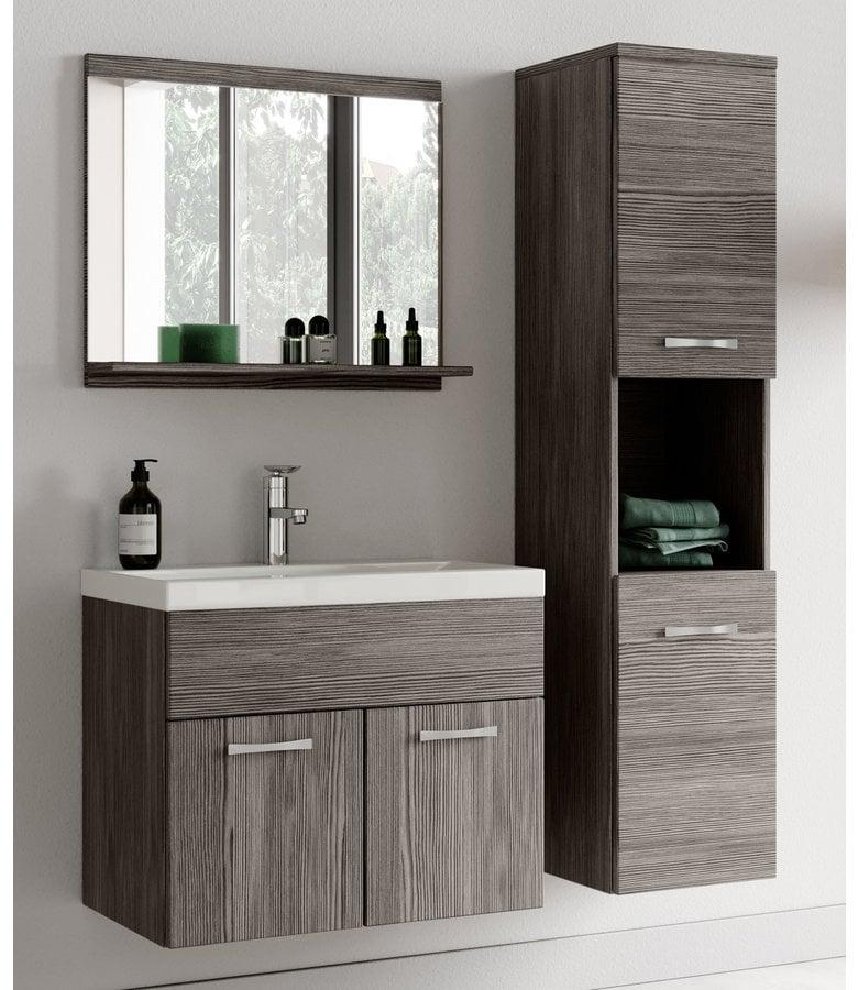 Badplaats Badkamermeubel Montreal 60cm Complete Set - Grijs Eiken