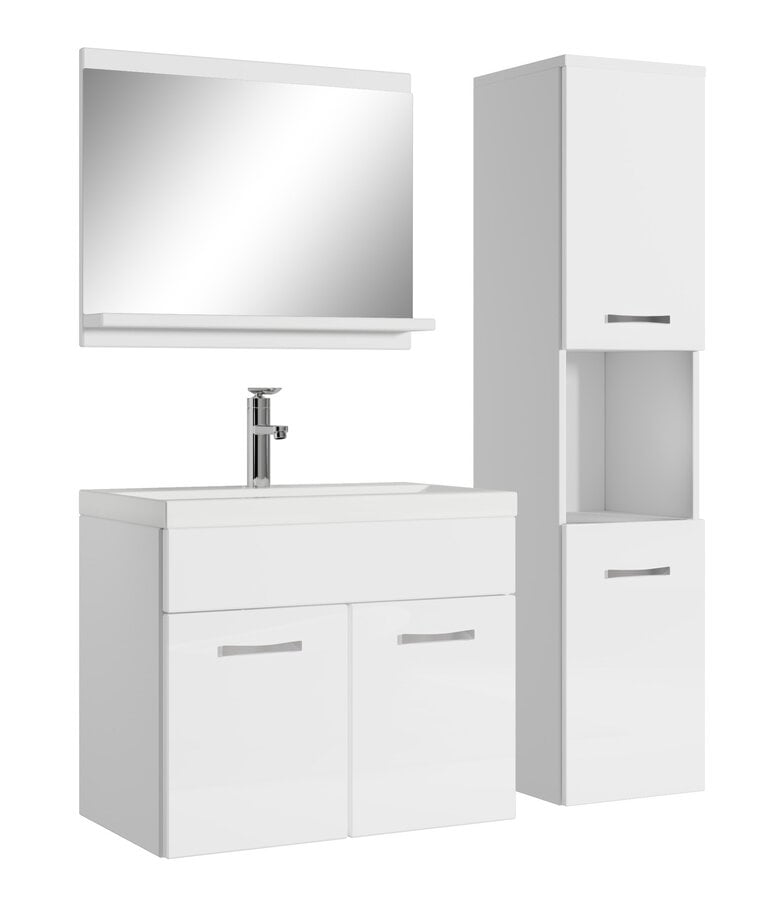 badplaats Badkamermeubel Montreal 60cm complete set - hoogglans wit