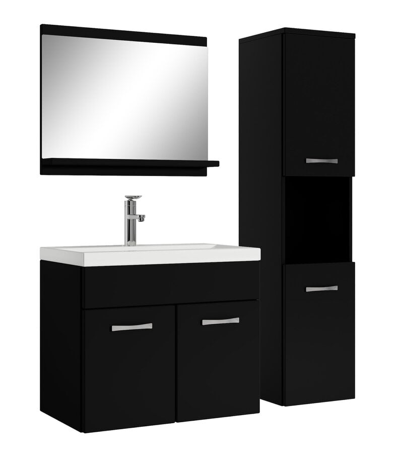badplaats Badkamermeubel Montreal 60cm complete set - mat zwart badplaats Badkamermeubel Montreal 60cm complete set - mat zwart