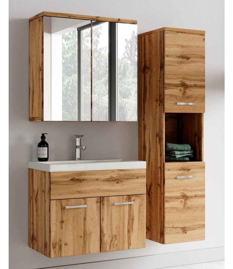 Badplaats Badkamermeubel Montreal 60cm Met Spiegelkast - Eiken