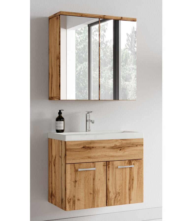 Badplaats Badkamermeubel Montreal 60cm Met Spiegelkast - Eiken