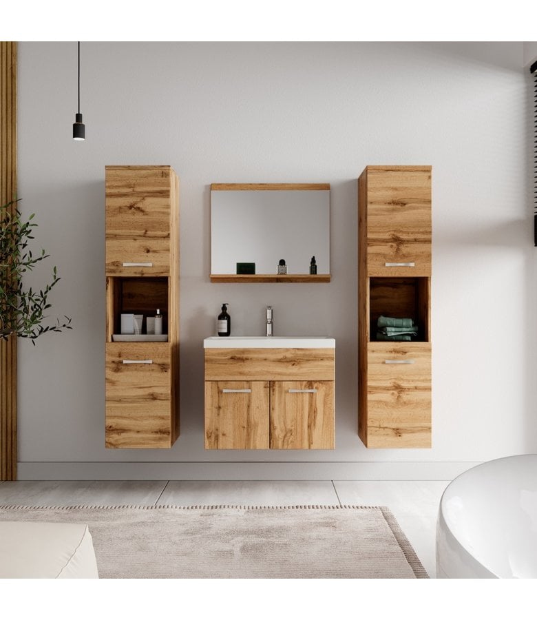 Badplaats Badkamermeubel Montreal XL 60cm Complete Set - Eiken