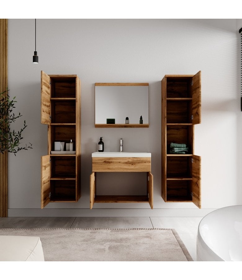 Badplaats Badkamermeubel Montreal XL 60cm Complete Set - Eiken