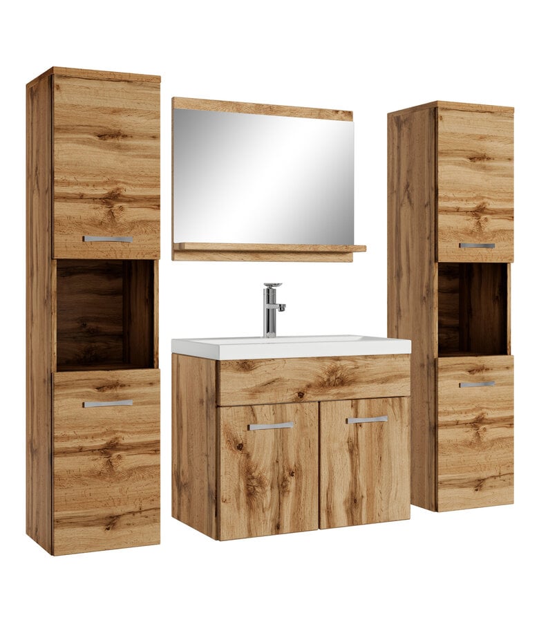 badplaats Badkamermeubel Montreal XL 60cm complete set - eiken